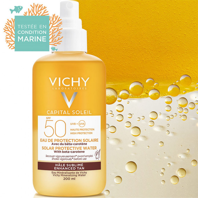 Capital Soleil Eau de Protection Solaire Hâle Sublimé SPF50