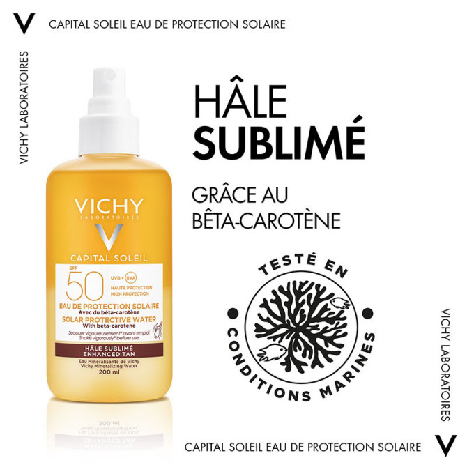 Capital Soleil Eau de Protection Solaire Hâle Sublimé SPF50
