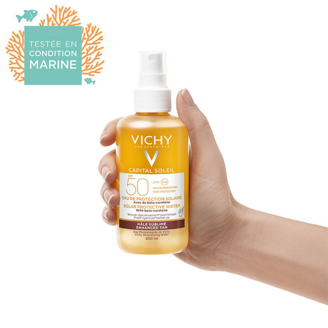 Capital Soleil Eau de Protection Solaire Hâle Sublimé SPF50