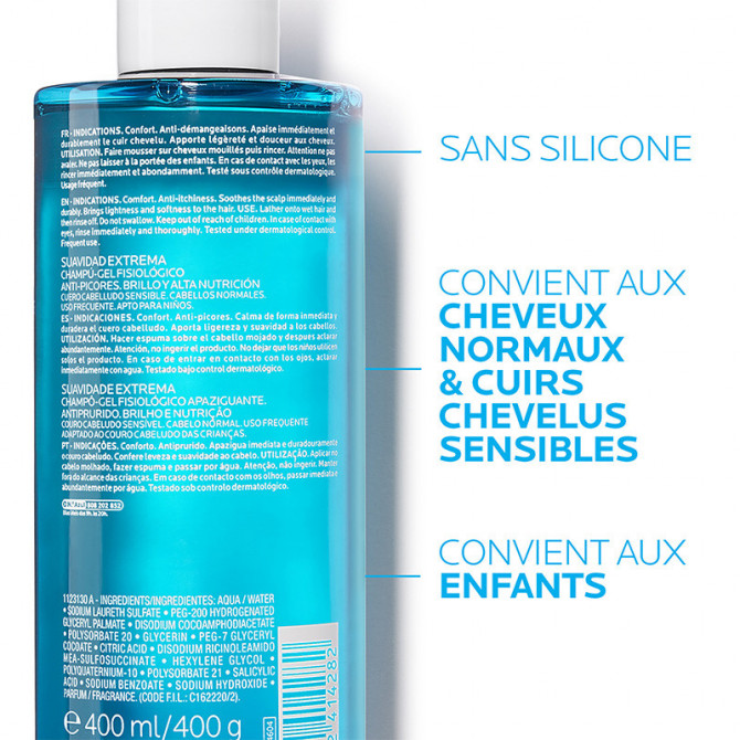 KERIUM DOUX SHAMPOOING GEL.