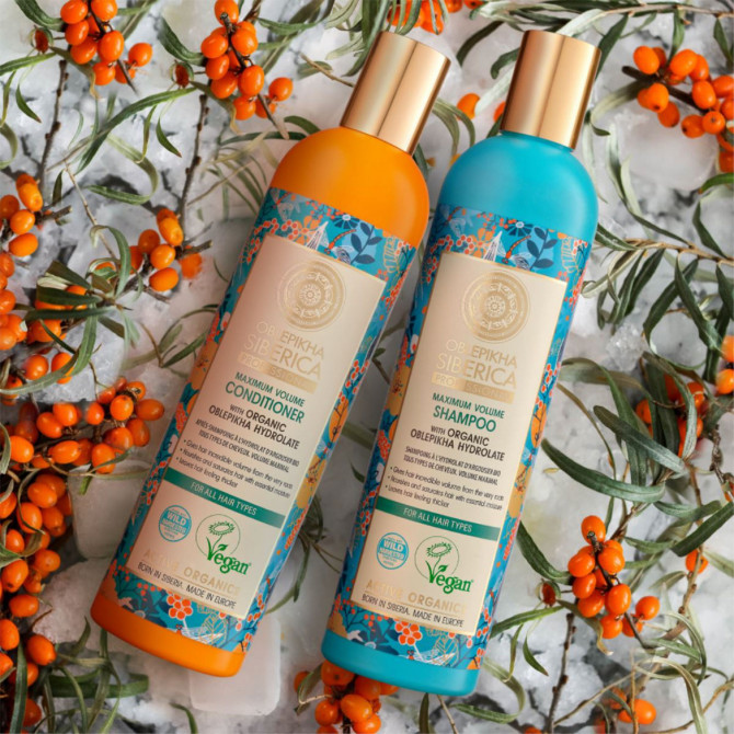 Volumeverhogende shampoo met duindoorn