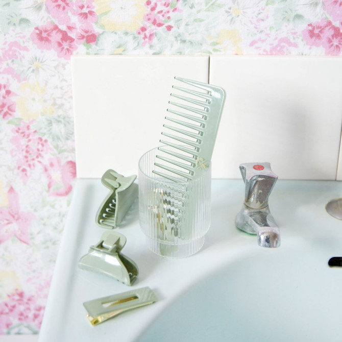 Peigne opaline Vert d'eau