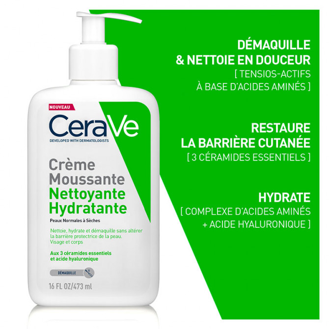 Crème Moussante Nettoyante Hydratante 473ml