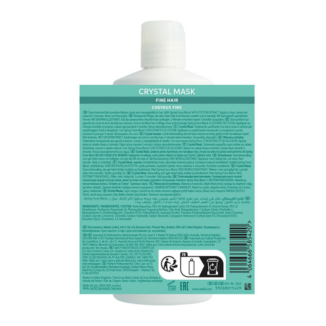 Crystal Volume Boost-masker 500 ml