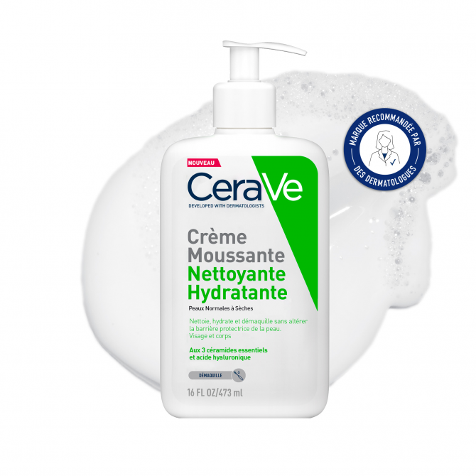 Crema detergente schiumogena idratante