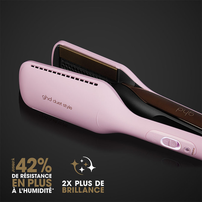 GHD Duet Style roze stijltang met föhn