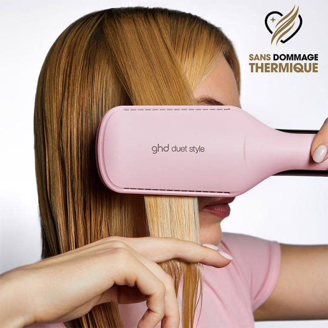 GHD Duet Style roze stijltang met föhn