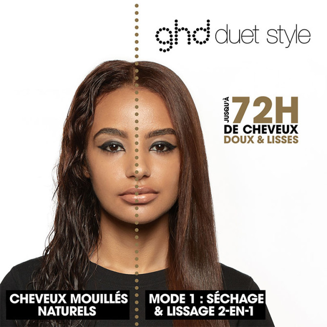 GHD Duet Style roze stijltang met föhn