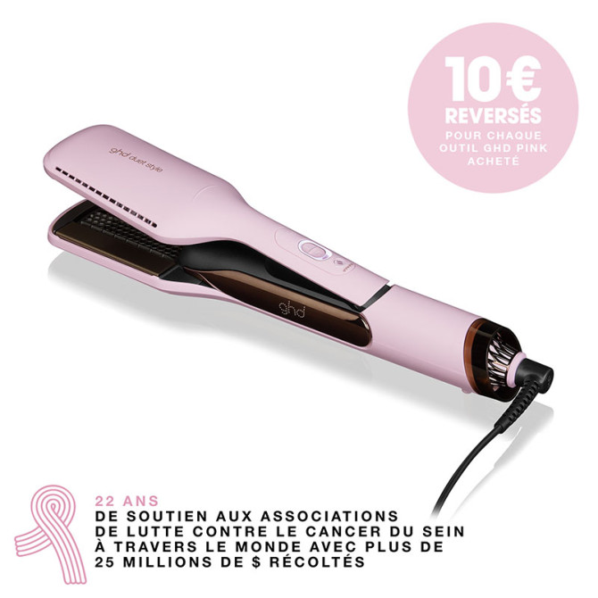 GHD Duet Style roze stijltang met föhn
