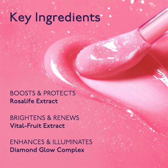 Bálsamo labial Rose Glow Gloss - N.º 1 ROSY ROSE