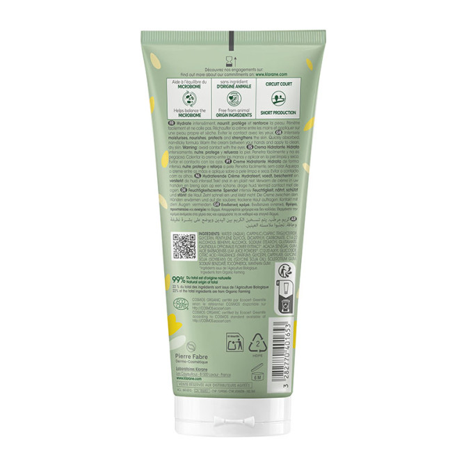 Gecertificeerde biologische vochtinbrengende crème met calendula