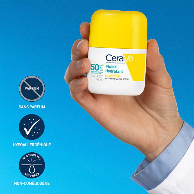 Fluide Hydratant Invisible SPF50 Haute Protection