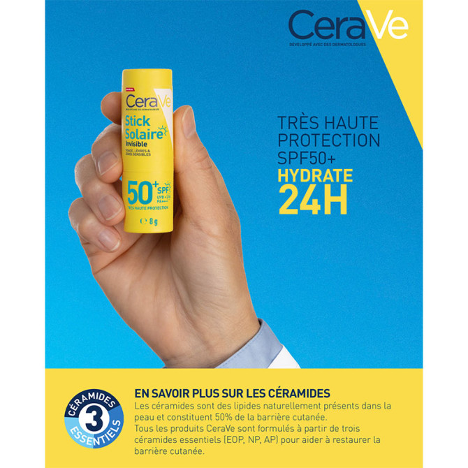 Stick Solaire Invisible SPF50+ Haute Protection