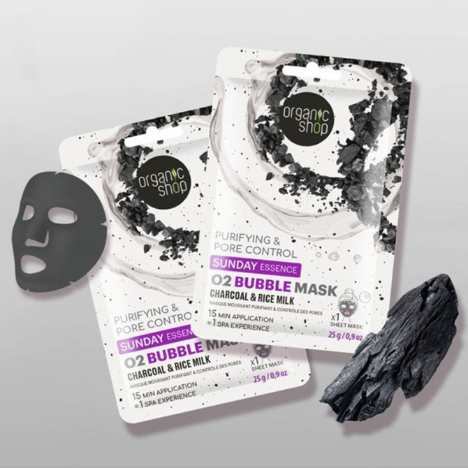 Masque Moussant Charbon & Lait de Riz