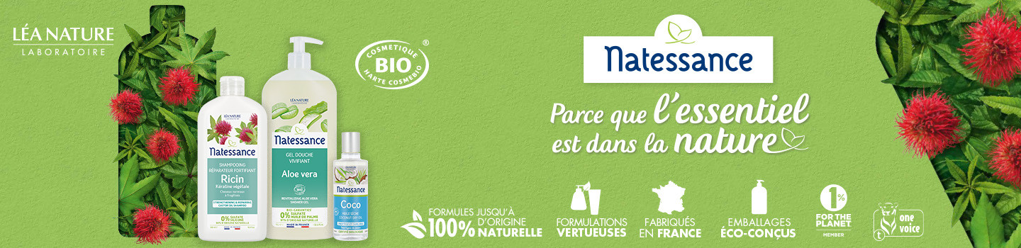 NATESSANCE Gel douche vivifiant Aloe Vera